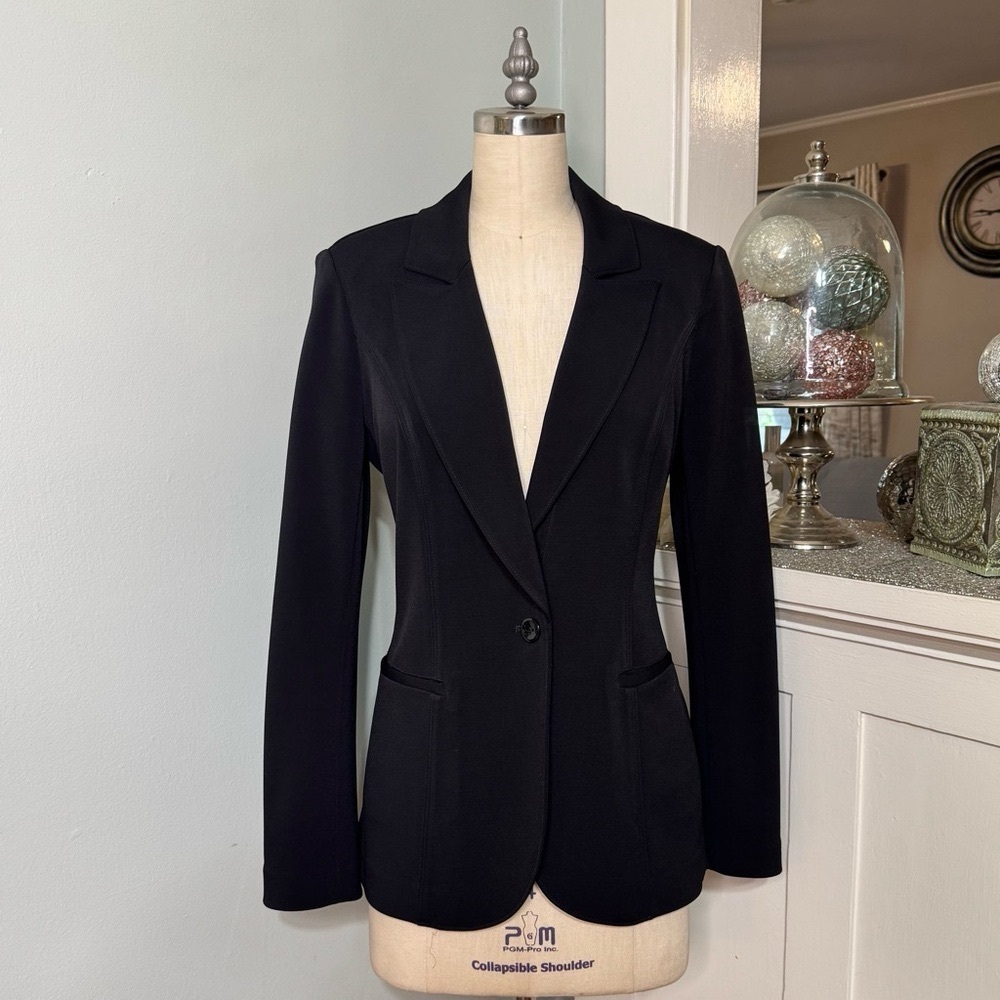 White House Black Market The Essential Blazer Jacket Black Size 2 - Picture 4 of 14